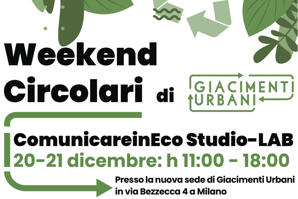 weekend circolari di giacimenti urbani-comunicareineco studio lab-zero impact bag